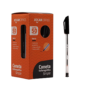 Caneta Esf.Simple Media Preta Caixa C/50 Und