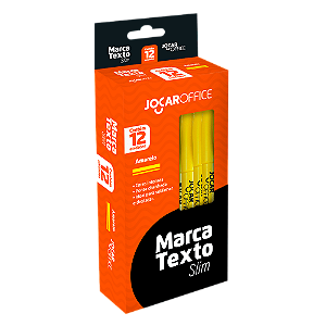 Marca Texto Slim Amarelo Cx/12 Unds