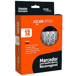Marcador Para Quadro Branco Recarreg.Tinta Preto Cx/12 Und