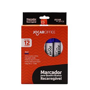 Marcador Para Quadro Branco Recarreg.Tinta Azul Cx/12 Und