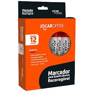 Marcador Para Quadro Branco Recarreg.Tinta Vermelho Cx/12 Und