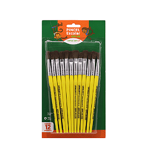 Pincel Escolar Chato Ref.815-20 Pct/12