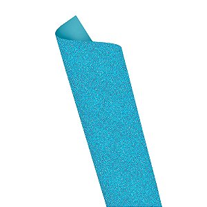 Placa Eva Com Brilho 40Cmx60Cm Azul Claro Pct/5 Folhas