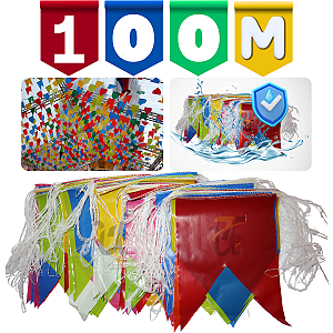 Bandeirola Festa Junina Bandeirinhas Plasticas 100 Metros