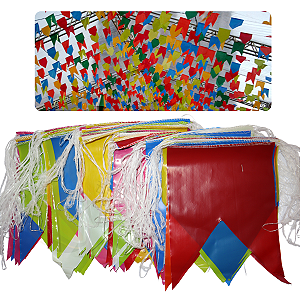 Bandeirola Festa Junina 25x30 Bandeirinhas Plásticas 500 Metros