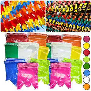 Bandeirola Cor Unica Junina 30x40 Bandeirinha Plastica 5000 Metros