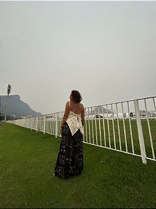 Calça Pantalona Faces Preto