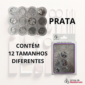GLITTERS PARA MANICURES - 12 TAMANHOS E CORES VARIADAS