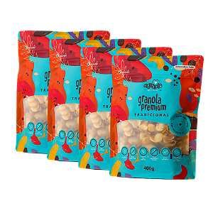 Combo Promocional 4 pacotes Granola Premium Tradicional - 400g