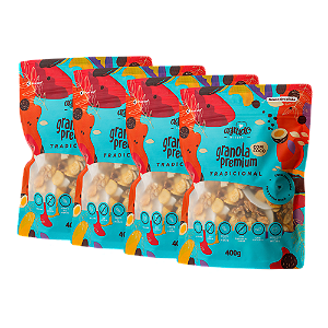 Combo Promocional 4 pacotes Granola Premium Com Coco - 400g