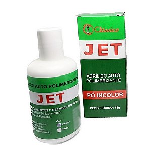 Resina Acrílica Auto Pó 78g Incolor Jet Clássico