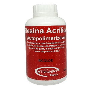 Resina Acrílica Auto Pó Incolor 225g Triunfo