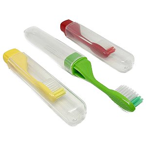 Kit 10 Escova Dental Cabo Acoplável Adulto Macia Medfio