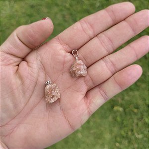 Pingente de Pedra do Sol Bruta - Qualidade A