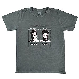Camiseta Clube da Luta Cinza Chumbo Estonado