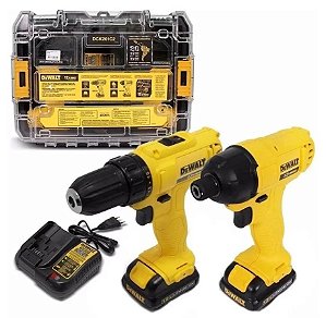 COMBO PARAFUSADEIRA E FURADEIRA IMPACTO 12V DCK201C2-BR