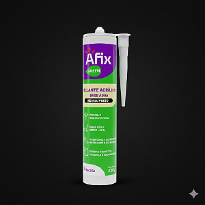 SELANTE ACRILICO SILICONE BASE D AGUA 430G PRETO AFIX ARTECOLA