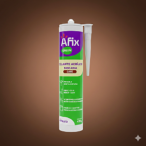 SELANTE ACRILICO SILICONE BASE D AGUA 430G CAFE AFIX ARTECOLA