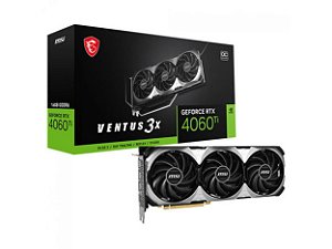 PLACA DE VIDEO MSI GEFORCE RTX 4060 TI VENTUS 3X OC 16GB GDDR6 128 BITS - 912-V517-071