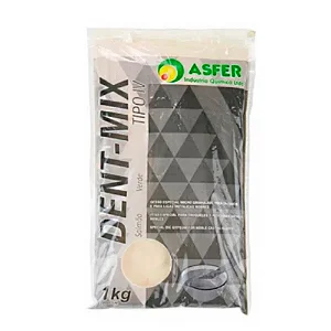 Gesso Dent Mix Tipo 4 Salmão- 1 KG - ASFER