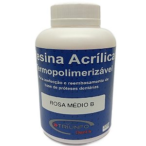 Resina Acrílica Termopolimerizável Pó 450g - TRIUNFO