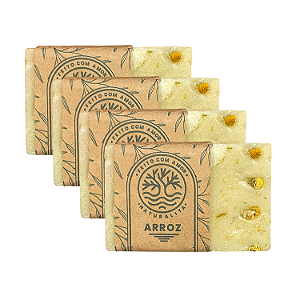 Kit 4un. Sabonete Arroz e Dolomita 60g