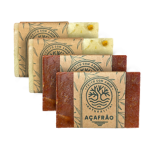 Kit 4un. Sabonete Açafrão e Arroz e Dolomita 60g