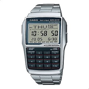 Relógio de Pulso Casio Masculino Data Bank Calculadora DBC-32D-1ADF