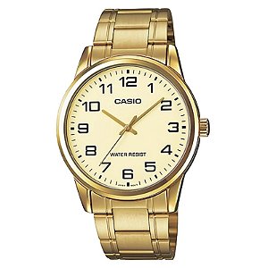 Relógio Casio Masculino Analógico Dourado MTP-V001G-9BUDF
