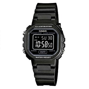 Relógio de Pulso Casio Vintage Feminino Standard Black LA-20WH-1BDF