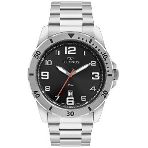 Relógio Masculino Technos Prata Analógico Com Calendário 2115MYK/1P