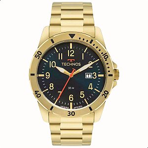 Relógio Masculino Technos Original Dourado + Pulseira Luxo