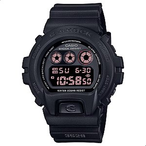 Relógio de Pulso Masculino Casio G-Shock Luz de LED DW-6900UMS-1DR Prova D'Água