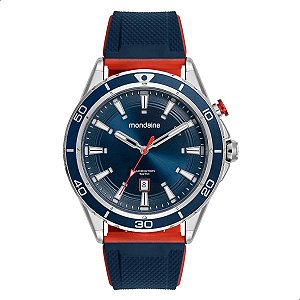 Relógio Masculino Mondaine Lumination Azul Silicone Calendário 32899G0MVNI1