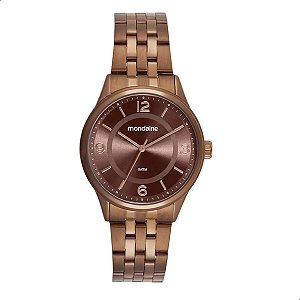 Relógio Feminino Mondaine Aço Marrom Elegante 32941LPMVME1