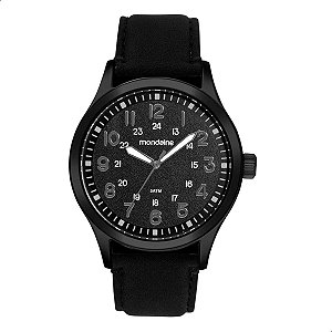 Relógio Masculino Mondaine Analógico Couro Preto 99827GPMVPH1