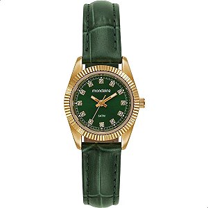 Relógio Feminino Mondaine Couro Verde 32960LPMVDH4
