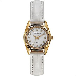 Relógio Feminino Mondaine Couro Branco 32960LPMVDH1