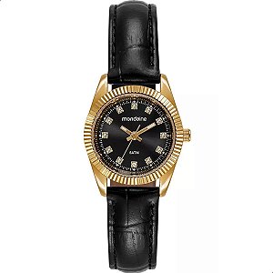 Relógio Feminino Mondaine Couro Preto 32960LPMVDH2