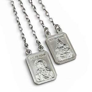 Escapulário Tradicional Sacra Joias Prata 925