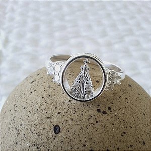 Anel Nossa Senhora Aparecida Prata 925