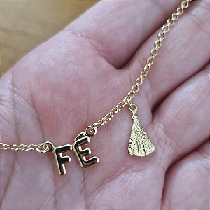 Pulseira Nossa Senhora Aparecida Fé Ouro 18cm