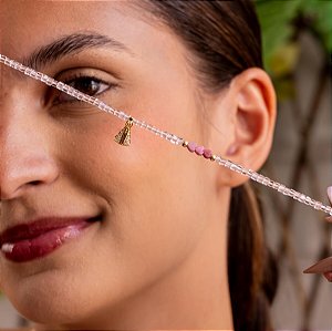 Choker Cristais Canutilhos com Nossa Senhora Cravejada