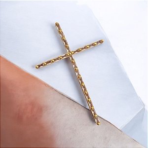Pingente Cruz Feminino com banho de ouro amarelo