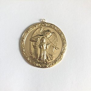 Lindo medalhão de berço com Anjo da Guarda para proteção do Bebê.
