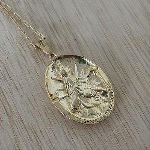 Medalha Nossa Senhora Conceição banhada a ouro amarelo