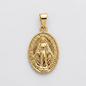 Pingente Nossa Senhora das Graças banhado a ouro