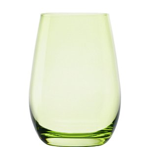 JOGO 6 COPOS CRISTAL COR VERDE CLARO - ÁGUA - 120 H X 85 DIAM MM - 465 ML - LINHA ELEMENTS
