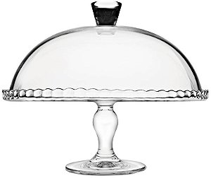 PRATO VIDRO BOLO COM TAMPA 262 H X 322 DIAM MM - LINHA PATISSERIE