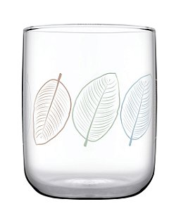 JOGO 6 COPOS VIDRO ÁGUA COM DECORAÇÃO - 88.5 H X 72 DIAM MM - 280 ML - LINHA ICONIC
